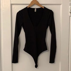 Free People Small Black Body Suit
